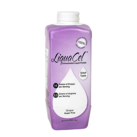 Global Health Products In, Oral Protein Supplement LiquaCel Grape Flavor 32 oz. Container Bottle Ready to Use, 32 Oz