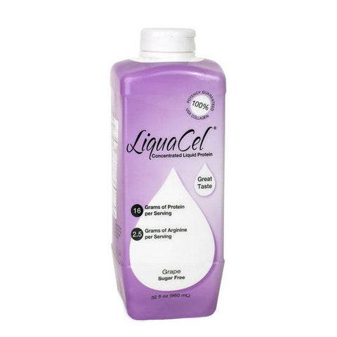 Global Health Products In, Oral Protein Supplement LiquaCel Grape Flavor 32 oz. Container Bottle Ready to Use, 32 Oz