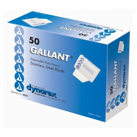 Dynarex, Surgical Prep Razor Gallant Single Blade Disposable, Box Of 50
