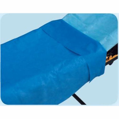 Tidi, Stretcher Sheet Tidi Everyday Flat 40 X 90 Inch Blue Tissue / Poly Disposable, Count of 50