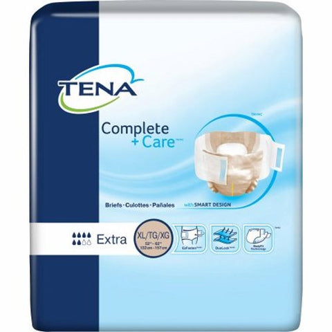 Tena, Unisex Adult Incontinence Brief TENA Complete + Care Tab Closure X-Large Disposable Moderate Absorb, Case Of 3