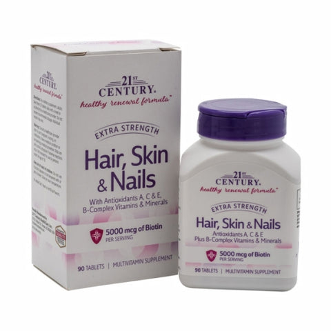 21st Century, Hair, Skin & Nails Extra Strength, 90 Tabs