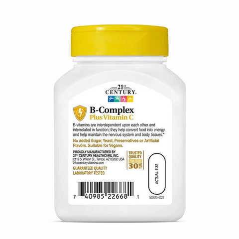 21st Century, VIT B COMPLEX W/C, 100 Count