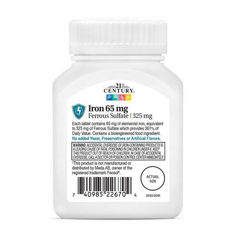 21st Century, Iron Tablets, 325 mg, 120 Tabs
