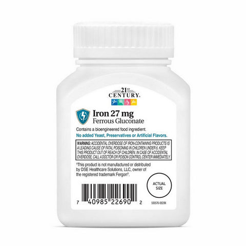 21st Century, Iron, 27 mg 110 Tablets