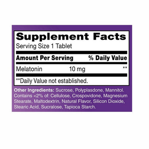21st Century, MELATONIN 10MG SUBLINGUAL, 10mg, Sublingual 120 Tabs