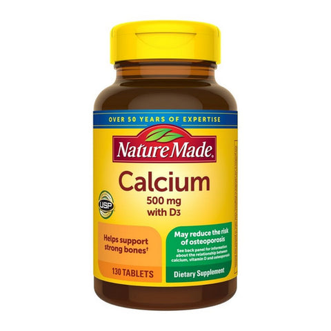 Nature Made, Calcium with Vitamin D, 500 mg, 130 Tabs