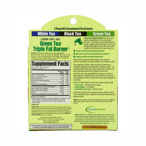 Applied Nutrition, Green Tea Triple Fat Burner, 30 Liquid Softgels