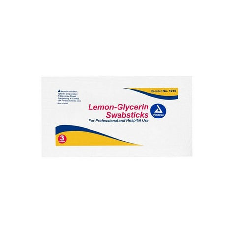 Dynarex, Lemon Glycerin Swabsticks, 1 Pack