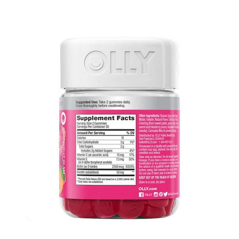 Olly, Undeniable Beauty Gummies Grapefruit Glam, 60 Guumies