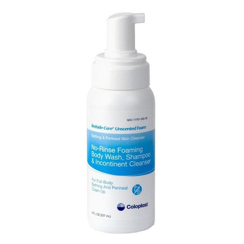 Coloplast, Rinse-Free Shampoo and Body Wash Pump Bottle Unscented 67146, 8.1 Oz
