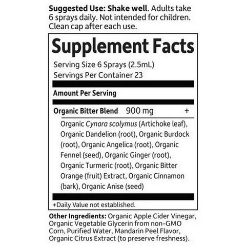 Garden of Life, Organics Liver Bitters Spray, 2 Oz