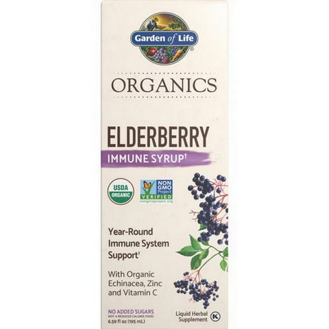 Garden of Life, Organics Elderberry Syrup, 6.59 Oz