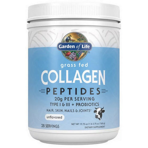 Garden of Life, Grass Fed Collagen Peptides Powder, 19.75 Oz