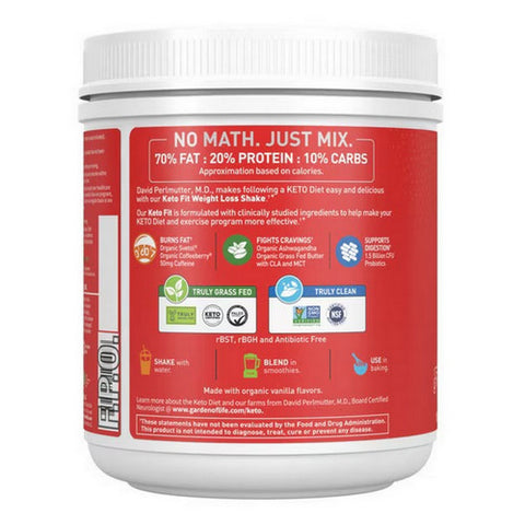 Garden of Life, Dr. Formulated Keto Fit Powder, Vanilla, 12.52 Oz