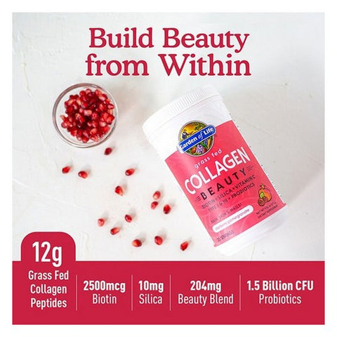 Garden of Life, Grass Fed Collagen Beauty Powder, Cranberry Pomegranate, 9.52 Oz