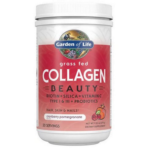 Garden of Life, Grass Fed Collagen Beauty Powder, Cranberry Pomegranate, 9.52 Oz