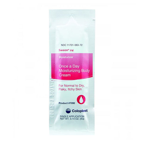 Coloplast, Hand and Body Moisturizer Unscented Cream CHG Compatible 1843, 4 Grams