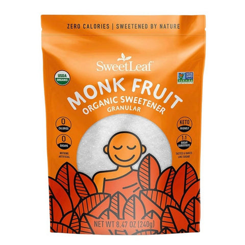 Sweetleaf Stevia, Organic Monk Fruit Powder Sweetener, 240 Grams