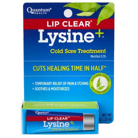 Quantum Health, Lip Clear Lysine+ Cold Sore Treatment, 0.25 oz