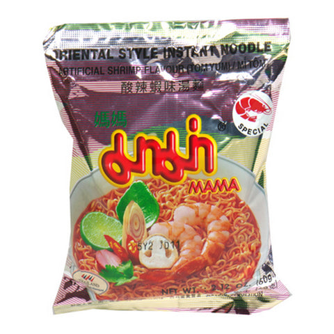 Mama, Noodle Sour Shrimp, 2.12 Oz(Case Of 24)