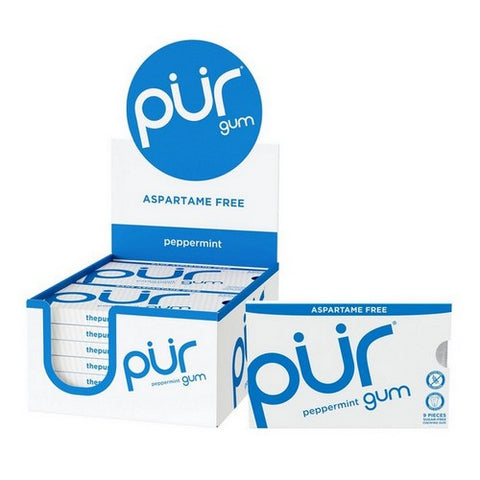 The Pur Company, Pur Peppermint Gum, 9 Count(Case Of 12)