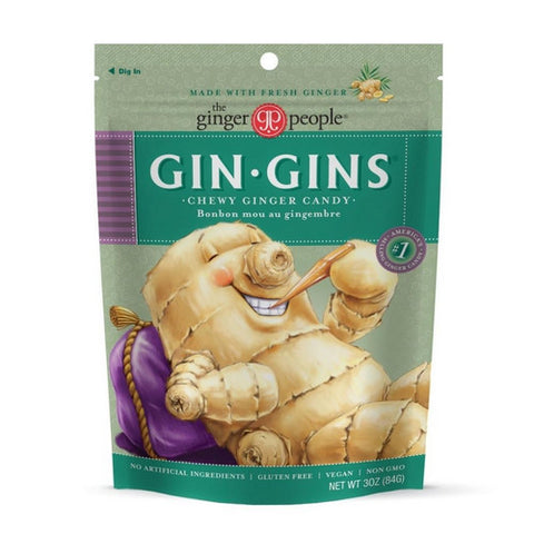 Ginger People, Gin Gins Chewy Ginger Candy Original, 3 Oz