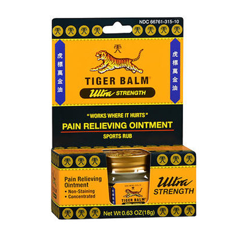 Tiger Balm, Ultra Strength Pain Relieving Ointment, 18 Grams