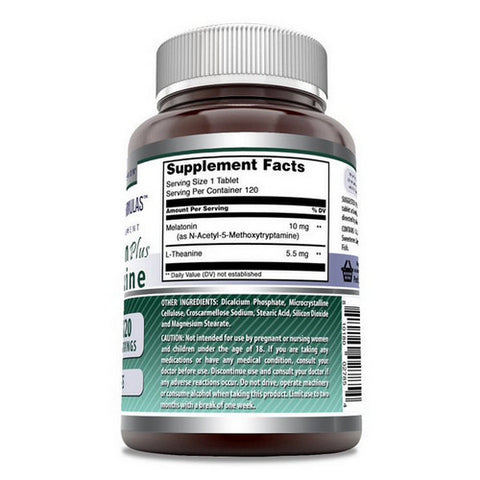 Amazing Nutrition, Amazing Formulas Melatonin Plus L-Theanine, 10 mg/5.5 mg, 120 Tabs