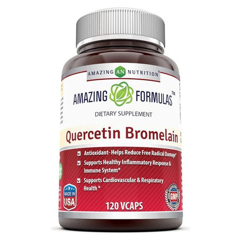 Amazing Nutrition, Amazing Formulas Quercetin with Bromlain, 500 mg, 120 Veg Caps