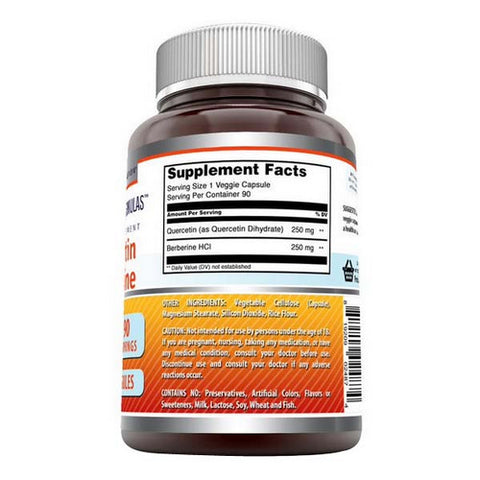 Amazing Nutrition, Amazing Formulas Berberine & Quercetin, 250 mg/250 mg, 90 Veg Caps