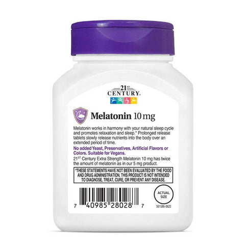 21st Century, Melatonin, 10 Mg, 120 Tabs