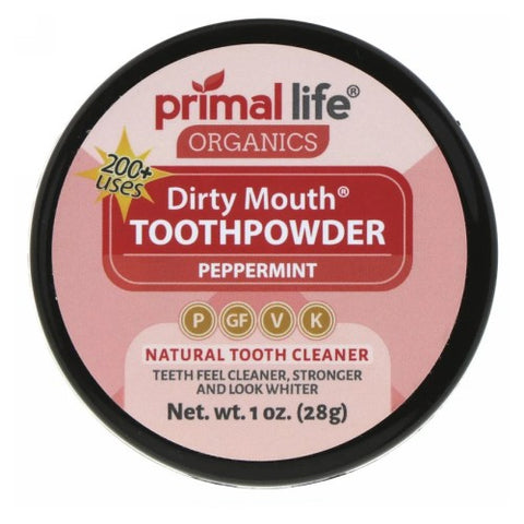Primal Life Organics, Peppermint Toothpowder, 1 Oz
