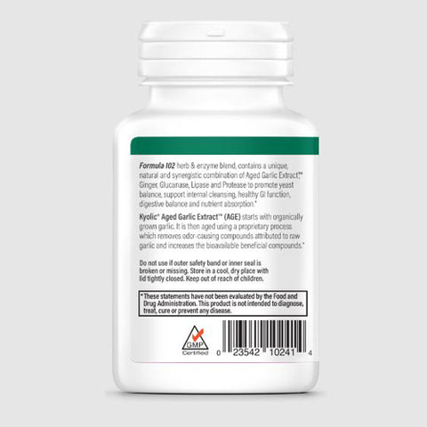 Kyolic, A.G.E. with Enzymes Formula 102, VEG, 100 CAP