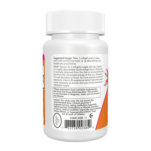 Now Foods, Vitamin D-3, 10,000 IU, 240 Softgels