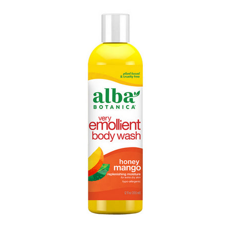 Alba Botanica, Very Emollient Body Wash Honey Mango, 12 Oz