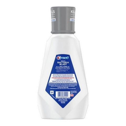 Crest, Breath Bacteria Blast + Hydrogen Peroxide Multi-Care Whitening Mouthwash Icy Cool Mint, 32 Oz