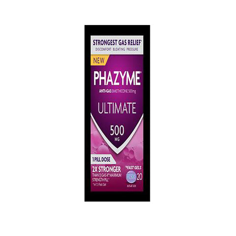 Chloraseptic, Ultimate Anti-Gas Simethicone Fast Gels, 500 mg, 20 Tabs