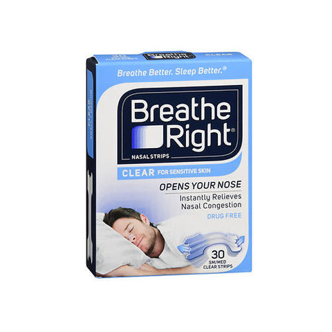 Bronkaid, Nasal Strips Clear Sensitive Skin Small Medium, 30 Count