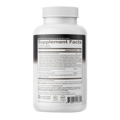 Om Mushrooms, Mushroom Master Blend, 160 Count