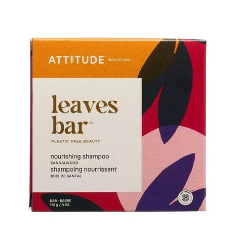 Attitude, Leaves Bar Nourishing Shampoo Sandalwood, 4 Oz