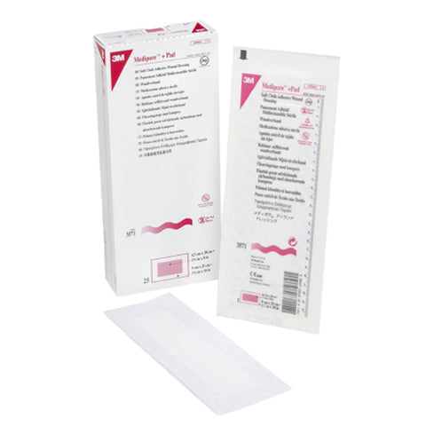 3M, 3M Medipore + Pad Soft Cloth Adhesive Dressing 3½ x 10 Inch, Box Of 25