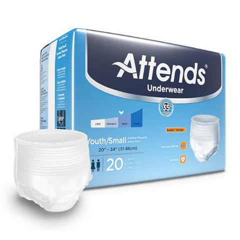 Attends, Advanced Underwear Youth / Small, Count of 20