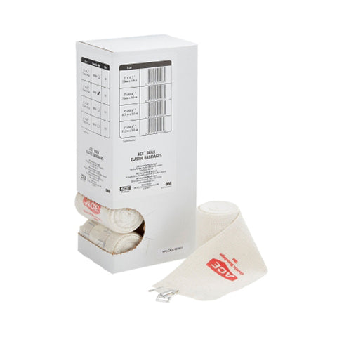 Ace, 3M Ace Clip Detached Closure Elastic Bandage 3 Inch x 5 Yard, Box Of 10