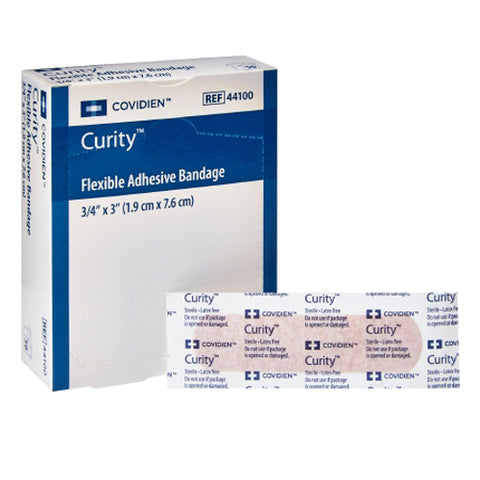 Cardinal, Curity Tan Adhesive Strip ¾ x 3 Inch, Box Of 50