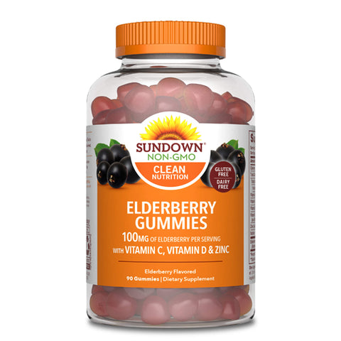 Sundown Naturals, Sundown Elderberry Gummies, 90 Count