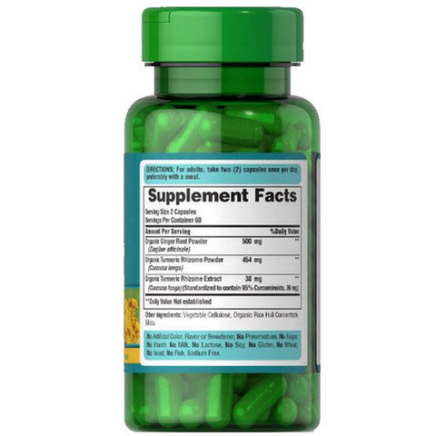 Puritan's Pride, Turmeric & Ginger, 120 Capsules