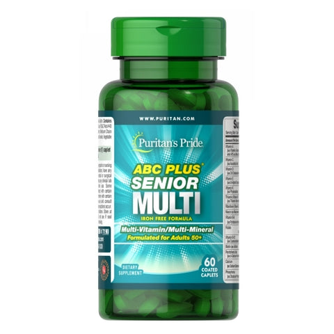 Puritan's Pride, ABC Plus Senior Multivitamin Multi-Mineral Formula with Zinc, 60 Caplets