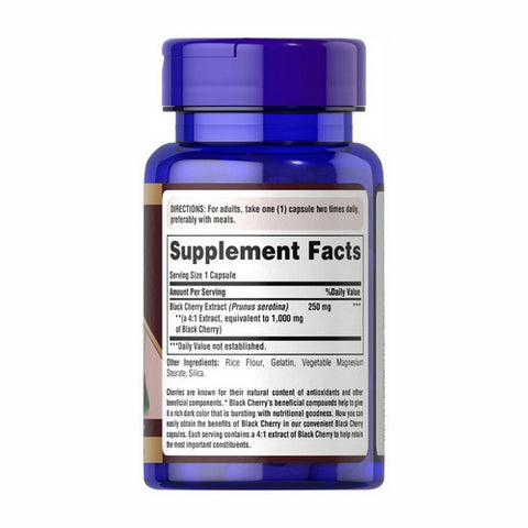 Puritan's Pride, Black Cherry Extract, 1000 mg, 100 Capsules