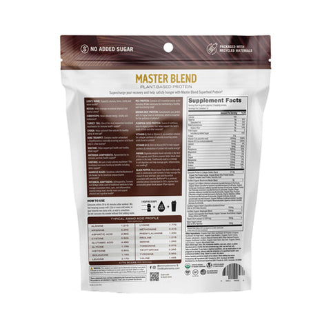 Om Mushrooms, Mushroom Master Blend Chocolate Protein, 19.26 Oz
